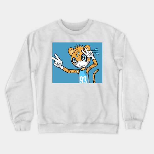 Masked Athlete Cheetah Crewneck Sweatshirt by MOULE